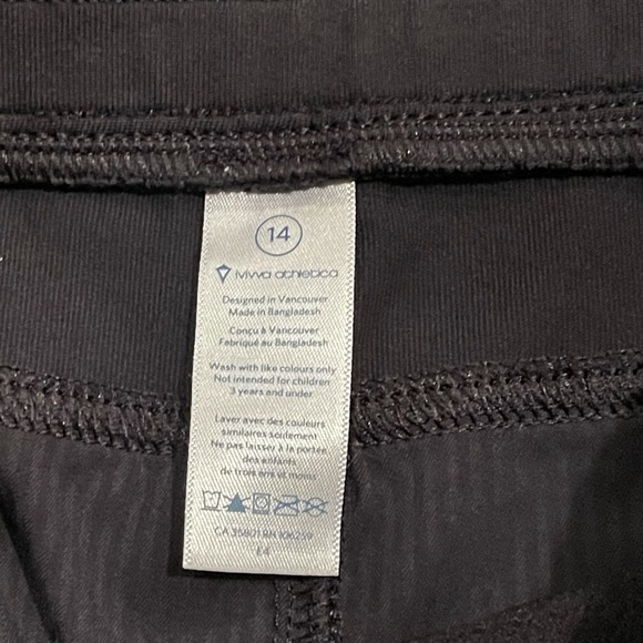 Ivivva by Lululemon Girls capri pants 14 Ruched Capri Pants activewear Preowned - Picture 3 of 6